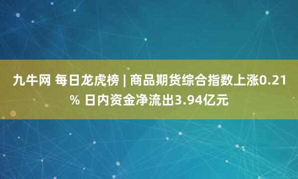 九牛网 每日龙虎榜 | 商品期货综合指数上涨0.21% 日内资金净流出3.94亿元