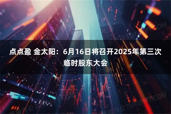 点点盈 金太阳：6月16日将召开2025年第三次临时股东大会