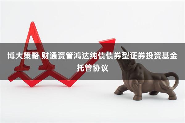 博大策略 财通资管鸿达纯债债券型证券投资基金托管协议